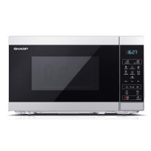 Sharp YC-MS02U-S Silver 800W with 11 Power Levels & 8 Preset Cooking Options