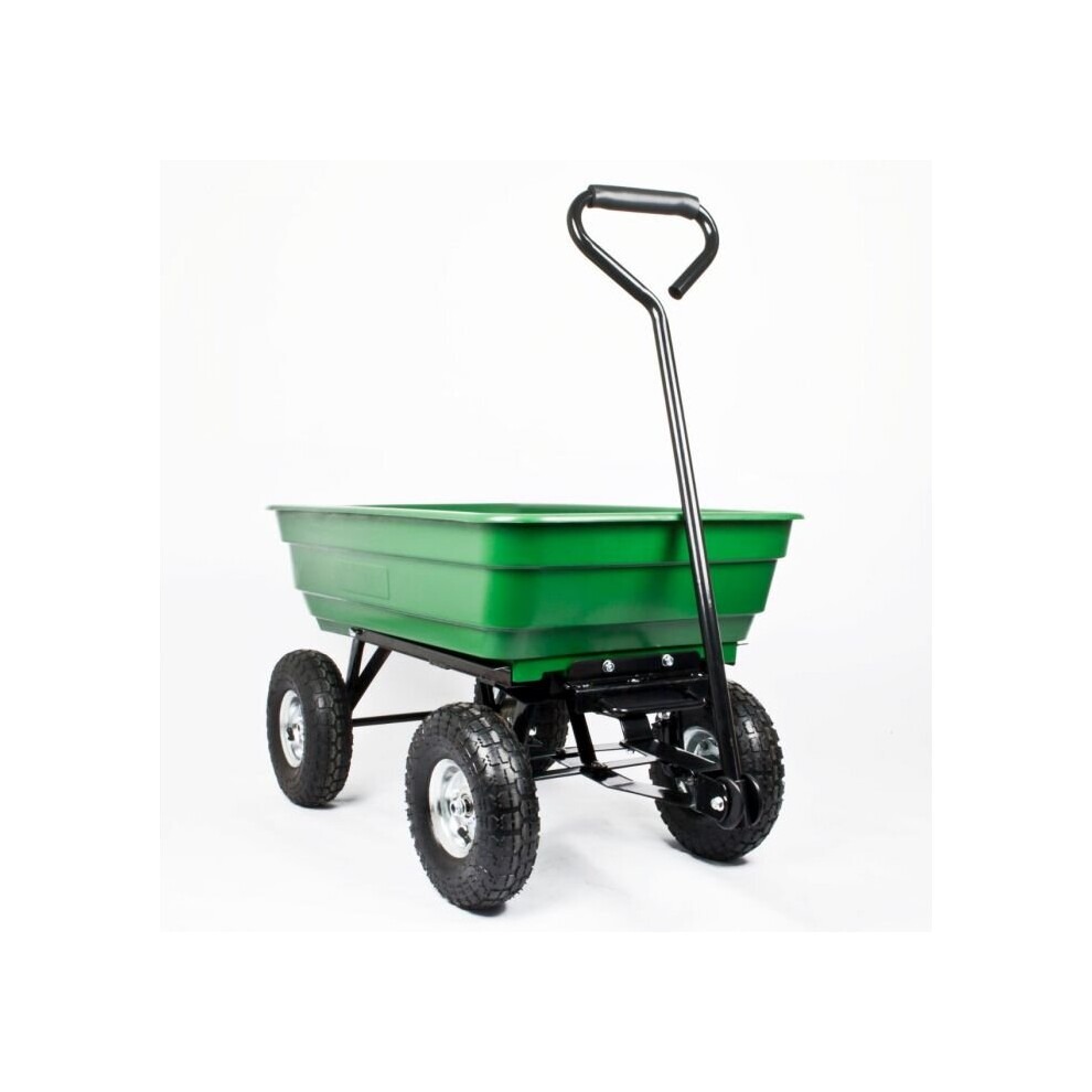 GARDEN DUMP TROLLEY Heavy Load Gravel Soil Cart Tipping Wheelbarrow Tip Truck
