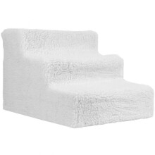 Portable Pet Steps Dog Puppy Cat Stairs Soft Lightweight Ramp Fleece Covered