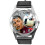 Ronaldo Quartz Watch Leather Band   Black 1
