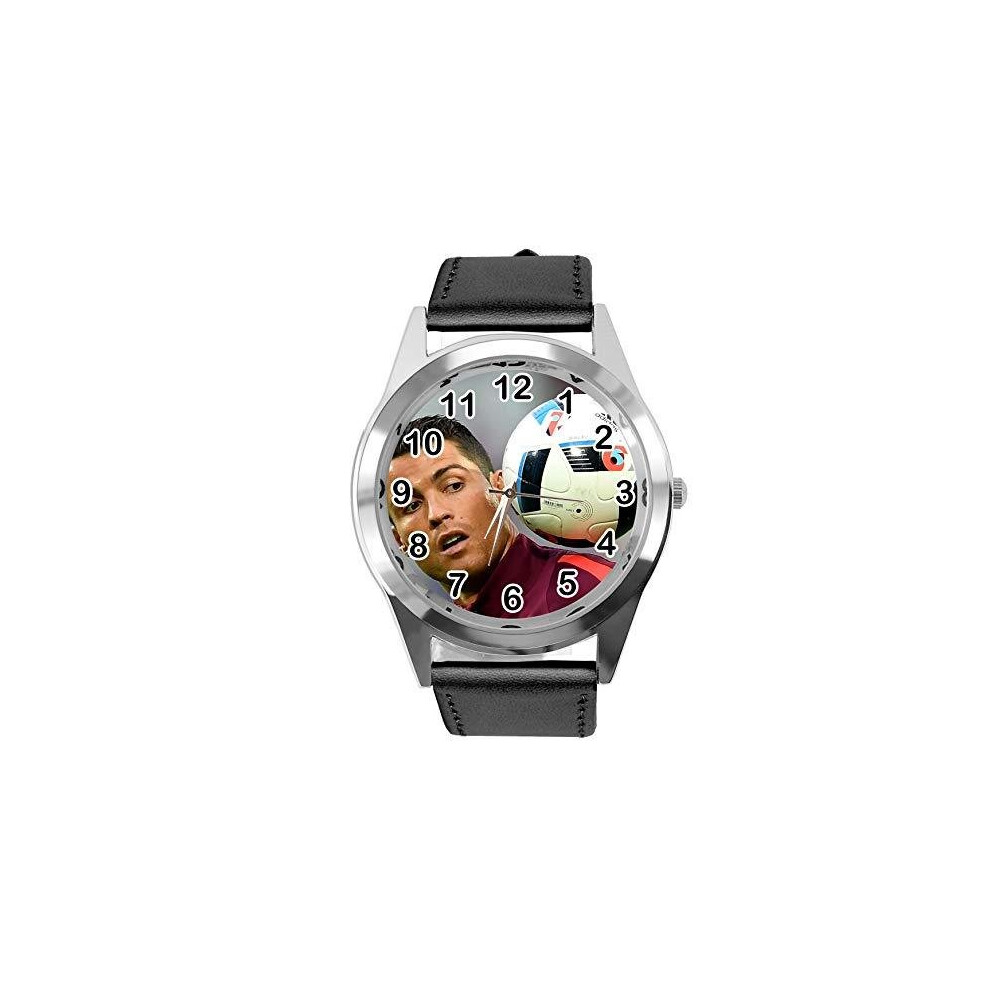 Taport Ronaldo Quartz Watch Leather Band Black