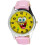 Sponge Bob Square Pants Quartz Watch Leather Pink Band 1