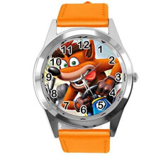 Orange Leather Watch for Crash Bandicoot Fans