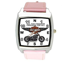 Harley Davidson Quartz Square Sport Watch Pink Band