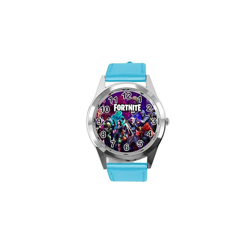 Blue Leather Watch for FORTNITE Fans