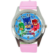 PJMASKS Round Quartz Watch Pink Leather Band