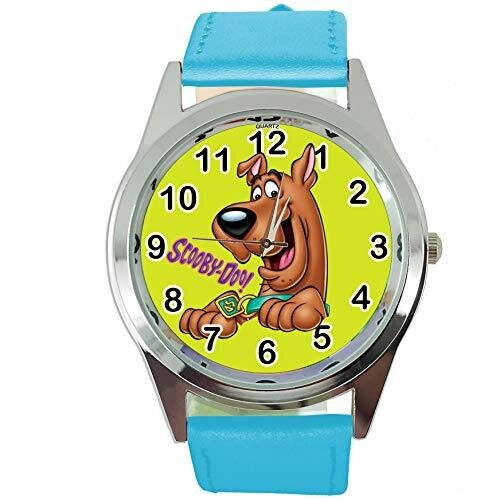 Blue Leather Band Quartz Watch for Scooby DOO Fans E2