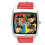 RED Leather Square Watch for Beatles Warhol Fans 1