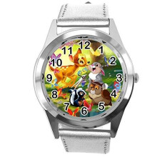 Silver Round Watch for Bambi The Deer Fans