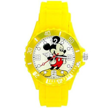 Yellow Silicone Watch for Mickey Mouse Fans