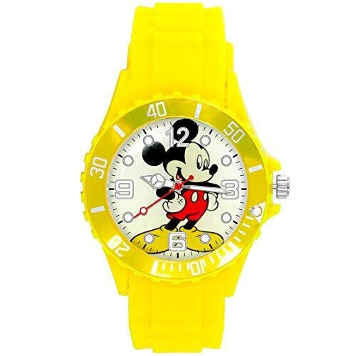 Yellow Silicone Watch for Mickey Mouse Fans