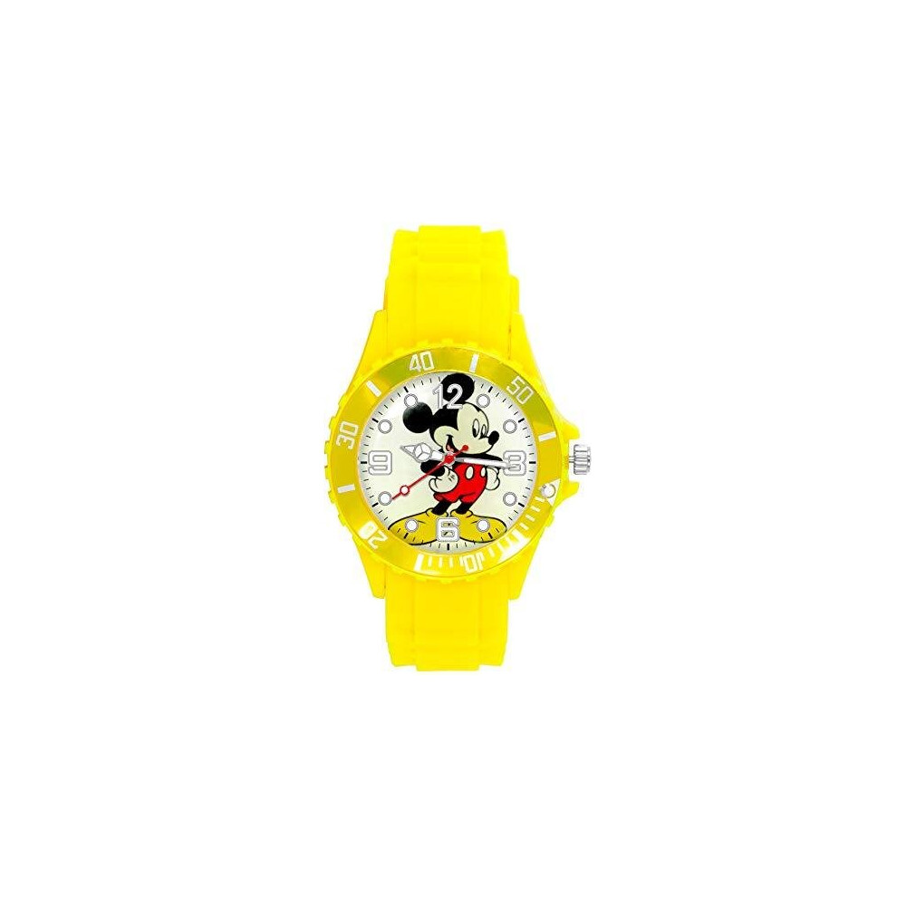 Yellow Silicone Watch for Mickey Mouse Fans