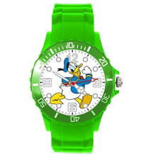 Quartz Watch Green Silicone for Donald Duck Fans