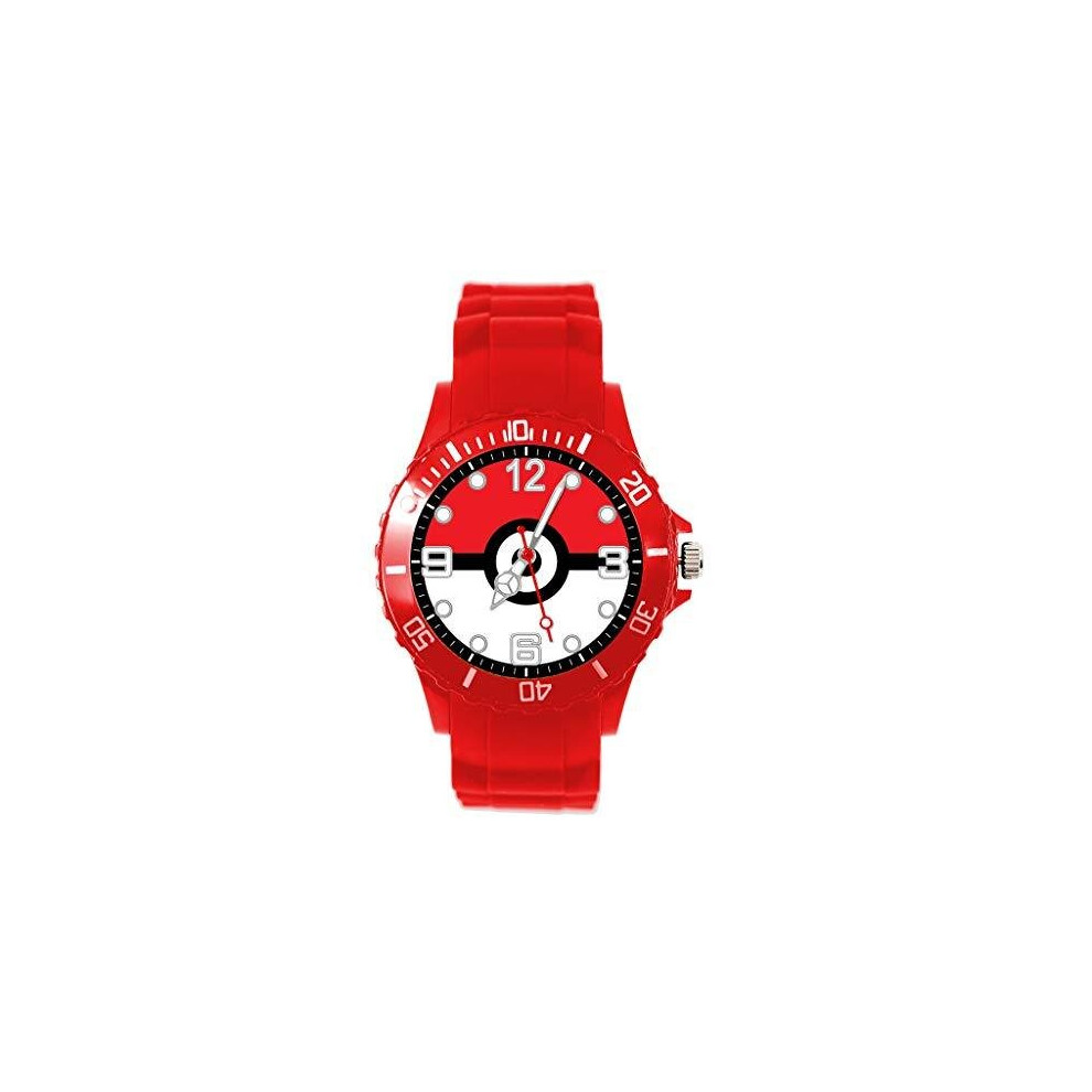 Taport Pokemon Quartz Watch Silicone Band Red