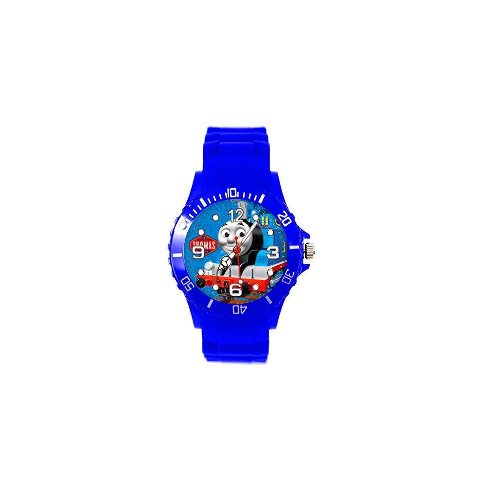 Blue Silicone Watch for Thomas The Train Fans E2