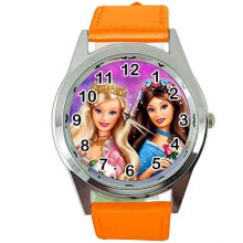 Dolls Quartz Watch Orange Leather Band