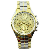 Gold 18K Gold Plated Quartz Wrist Watch Men Luxury Rosra Jewelry