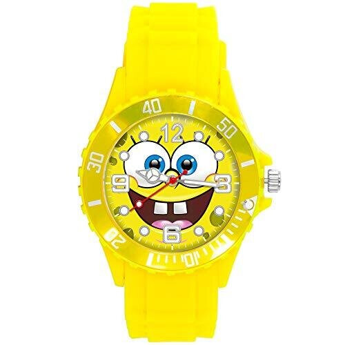 Yellow Silicone Watch for Sponge BOB Fans