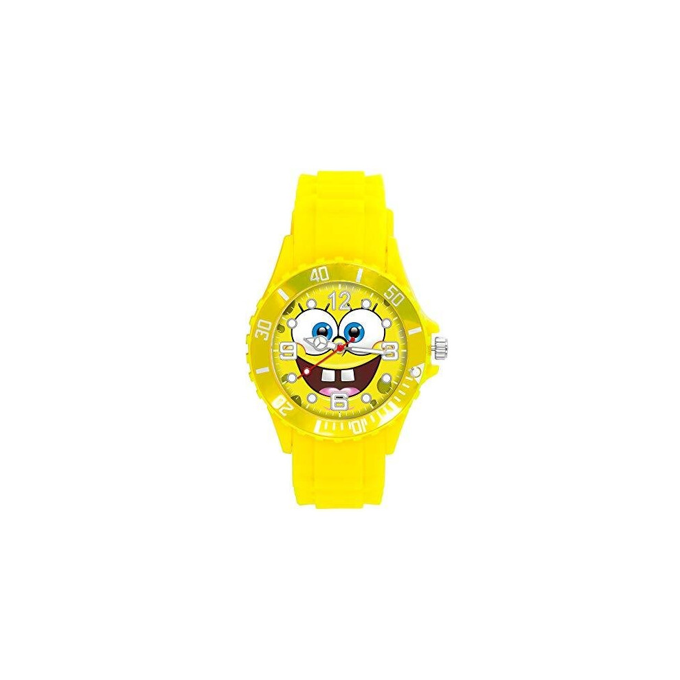 Yellow Silicone Watch for Sponge BOB Fans