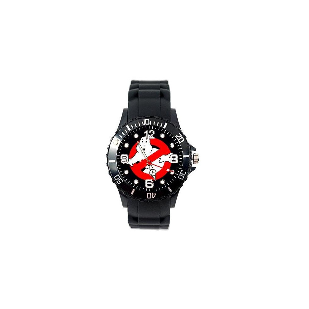 Taport Ghost Busters Quartz Watch Silicone Band Black