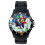 Mario Quartz Watch Silicone Band   Black 1