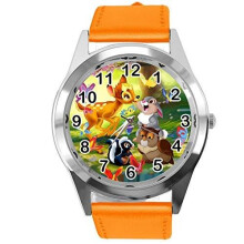 Orange Round Watch for Bambi The Deer Fans