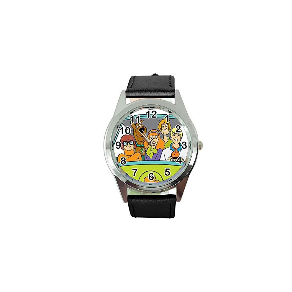 Taport Scooby Doo Leather Band Quartz Watch Black