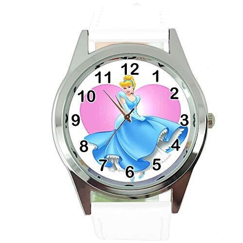 Cinderella Quartz Watch White Leather Band