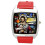 Jesus Christ Quartz Square Watch RED Leather Band 1