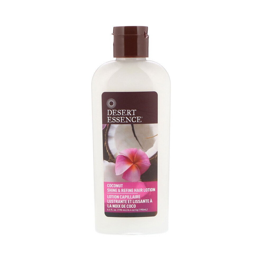 Desert Essence , Shine & Refine Hair Lotion, Coconut, 190Ml