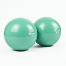 (2 x 1kg = 2kg) Green Weighted TONING BALLS 0.5kg-1.5kg Pair Yoga Pilates Rehab Exercise Class Weight