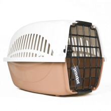 (Large, Brown) Hard PET CARRIER Dog Cat Animal Travel Crate Portable Kennel Cage Air Box