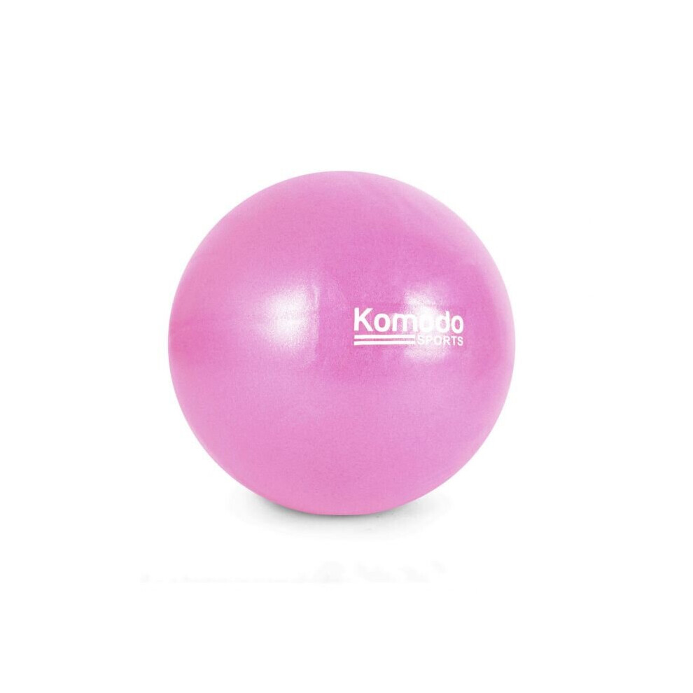 (23cm, Pink) Komodo Exercise & Pilates Ball | Inflatable Yoga Ball 