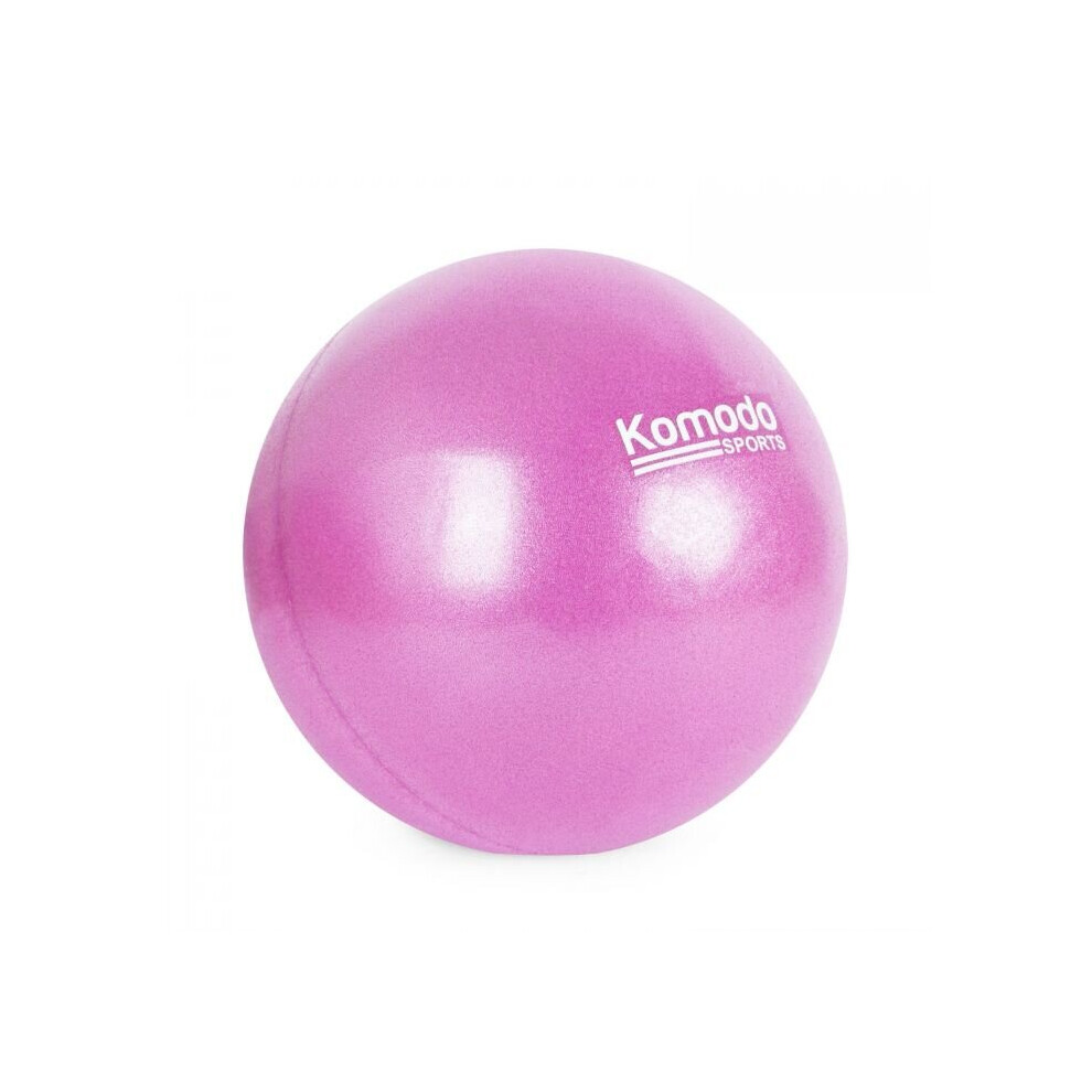 (25cm, Pink) Komodo Exercise & Pilates Ball | Inflatable Yoga Ball 