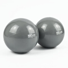 (2 x 1kg = 2kg) Grey Weighted TONING BALLS 0.5kg-1.5kg Pair Yoga Pilates Rehab Exercise Class Weight