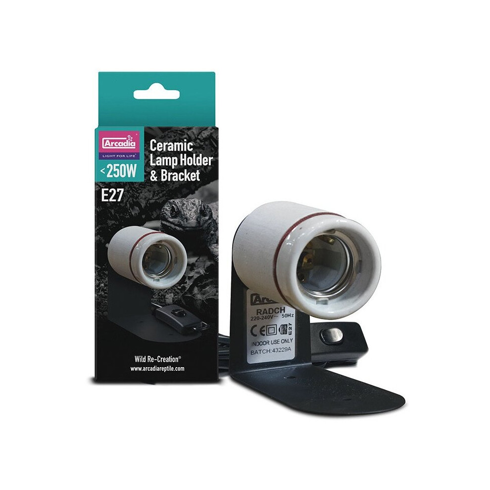 Reptile Ceramic Lamp Holder & Bracket