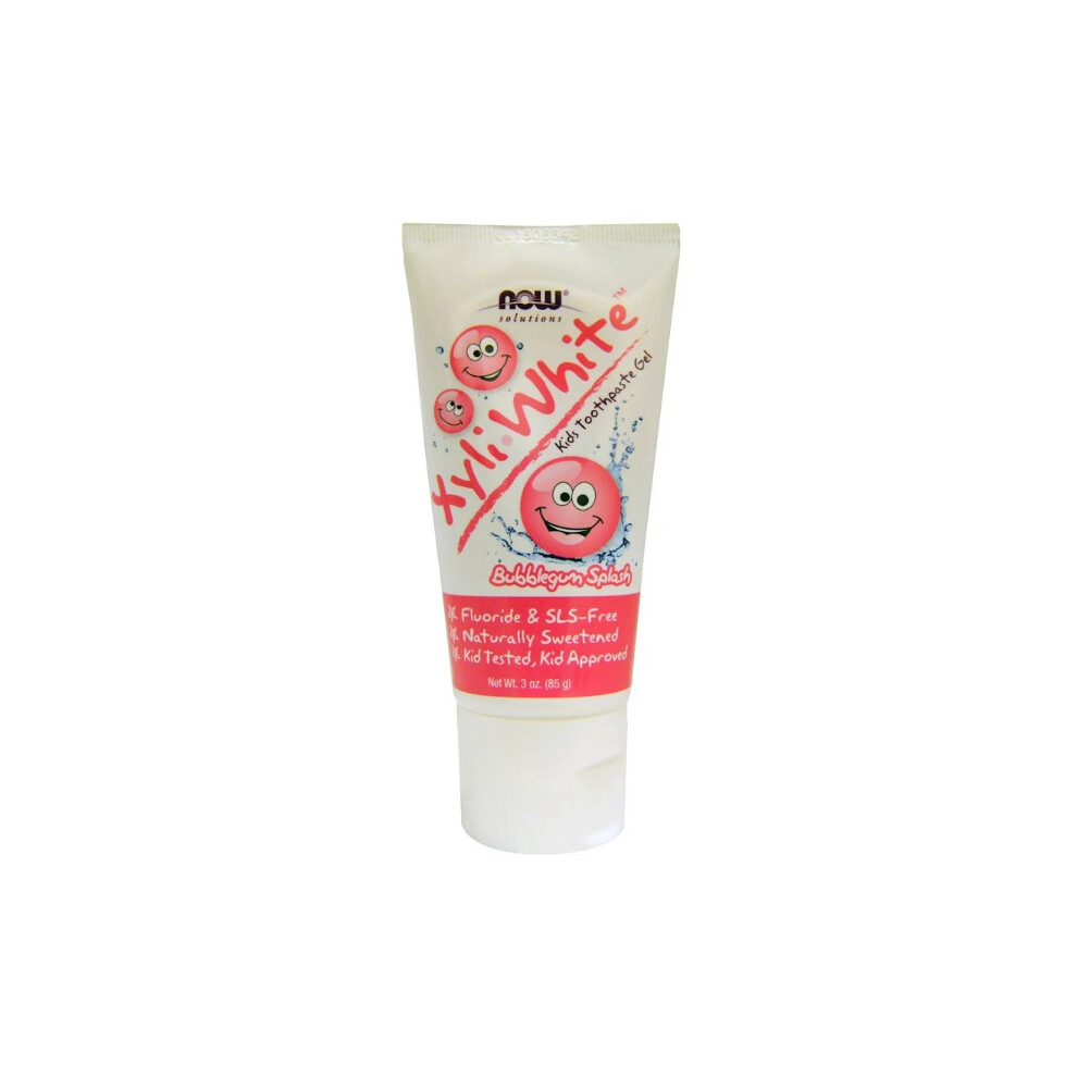 Now Foods, Solutions, XyliWhite, Kids Toothpaste Gel, Bubblegum Splash, 85g / 3oz