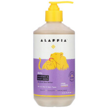 Alaffia Shampooing et nettoyant pour le corps pour bbs et enfants Soutien doux et apaisant pour des cheveux et une peau doux avec du beurre de