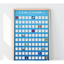 100 Things After Quarantine Bucket List Scratch Off Poster