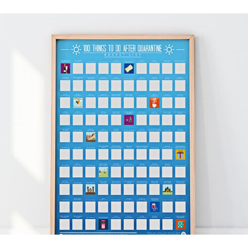 100 Things After Quarantine Bucket List Scratch Off Poster