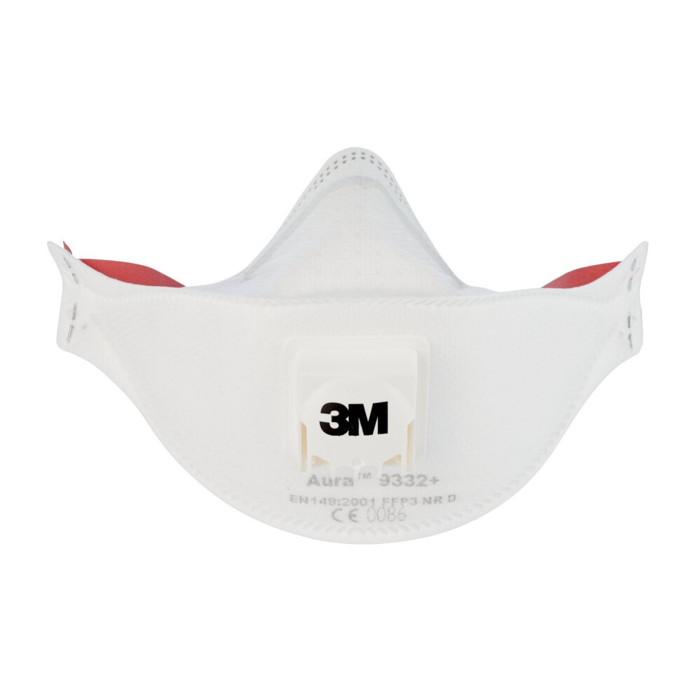 3M™ Aura 9332+ Disposable Respirator Mask | Valved FFP3 | DUST/MIST/FUME