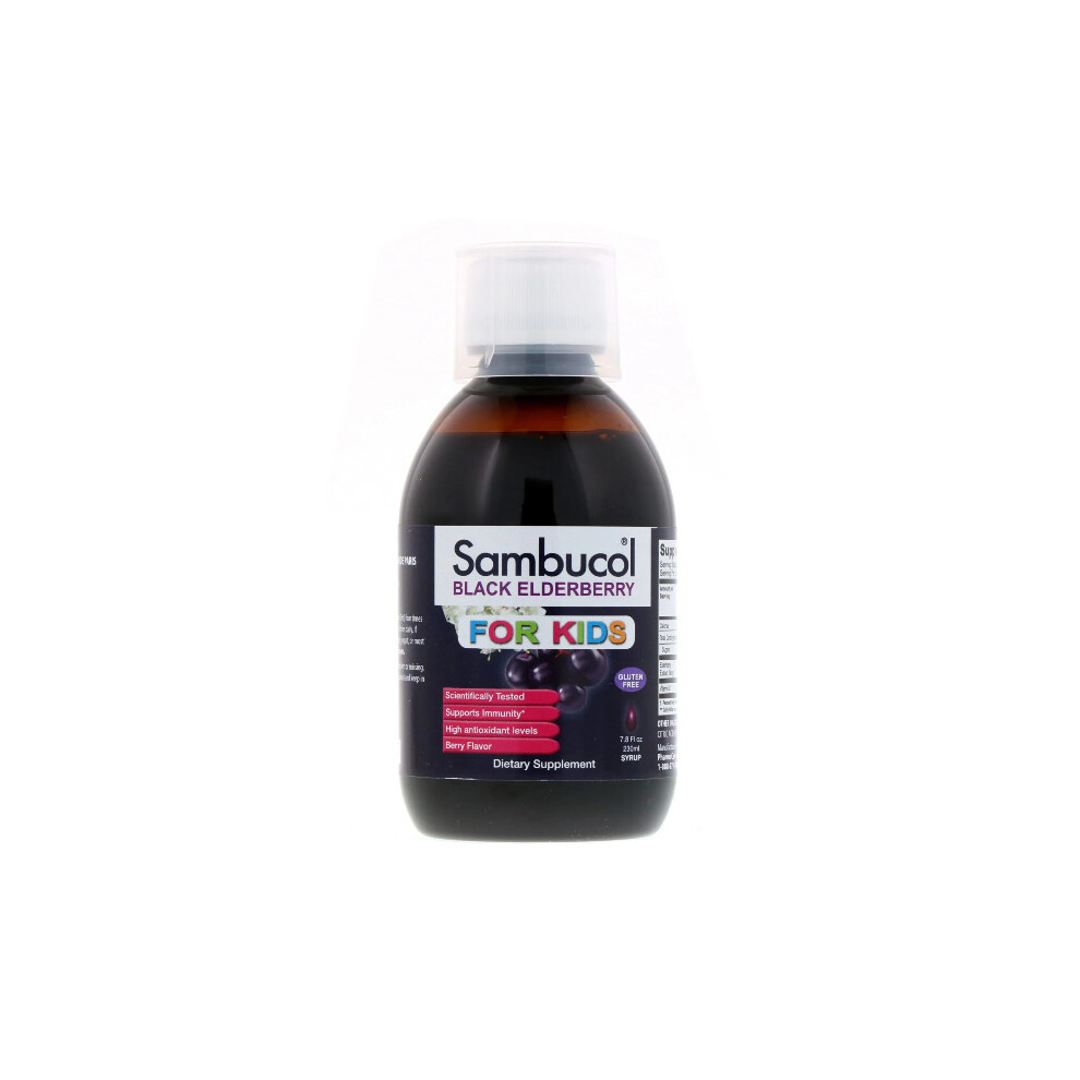 Sambucol , Black Elderberry Syrup, For Kids, Berry Flavour, 230Ml