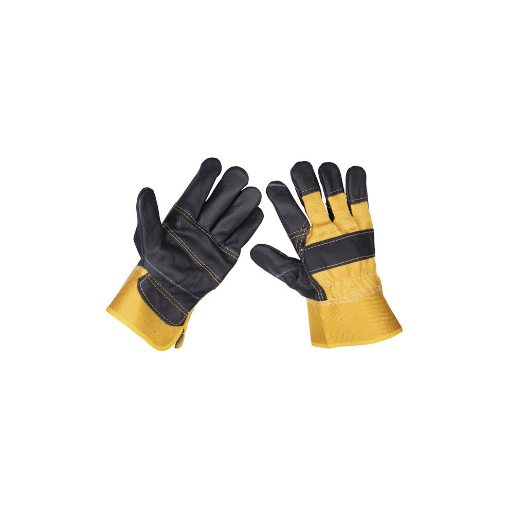 Sealey Ssp13 Rigger's Gloves Hide Palm Pair