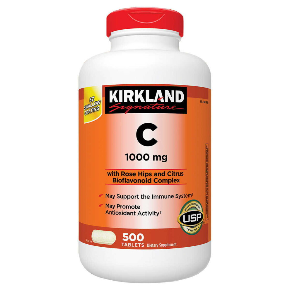 Kirkland Signature Vitamin C 1000 mg Tablets - 500 ct