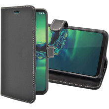 Case For Motorola G8 Plus Black Wallet Flip PU Leather Phone Cover