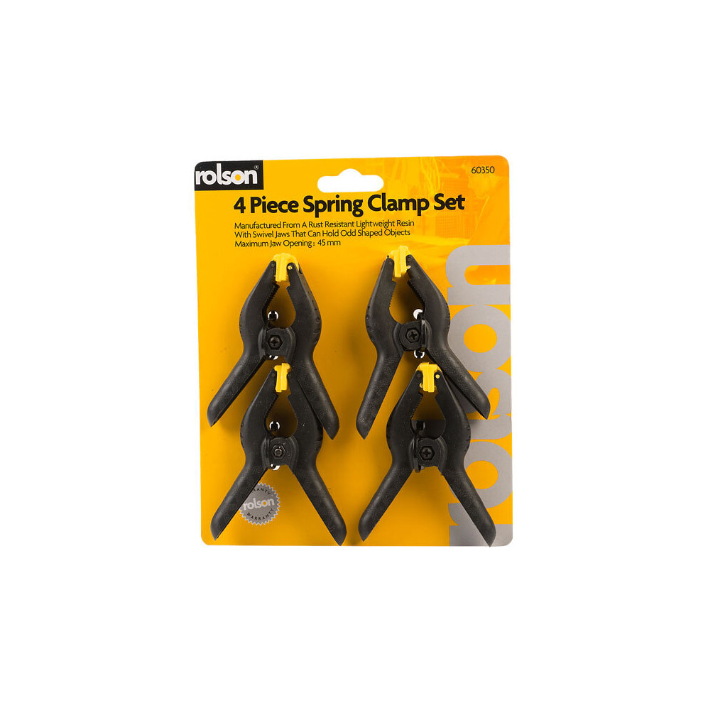 Rolson 60350 4pc 90mm Spring Clamp Set