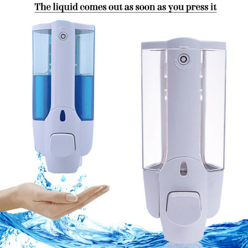 350ML Soap Dispenser Wall Mounted Shampoo Pump Action Kitchen Catering