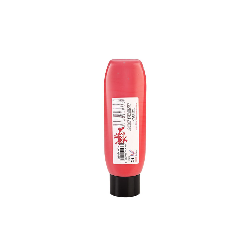 Scola BPW300/24 Block/Lino Printing Ink 300ml Solids Bright Red