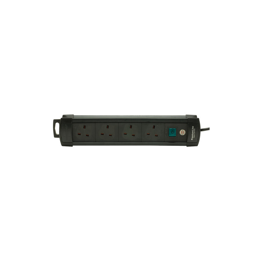 Brennenstuhl 1951143100 4 Way Extension Socket Black 4007123627004