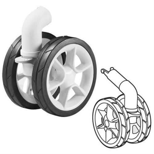 Quinny (White) Quinny Moodd 3-wheel front wheel